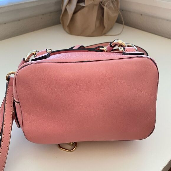 Authentic Chloe Faye Mini Leather/Suede Backpack, Washed Pink main image 4
